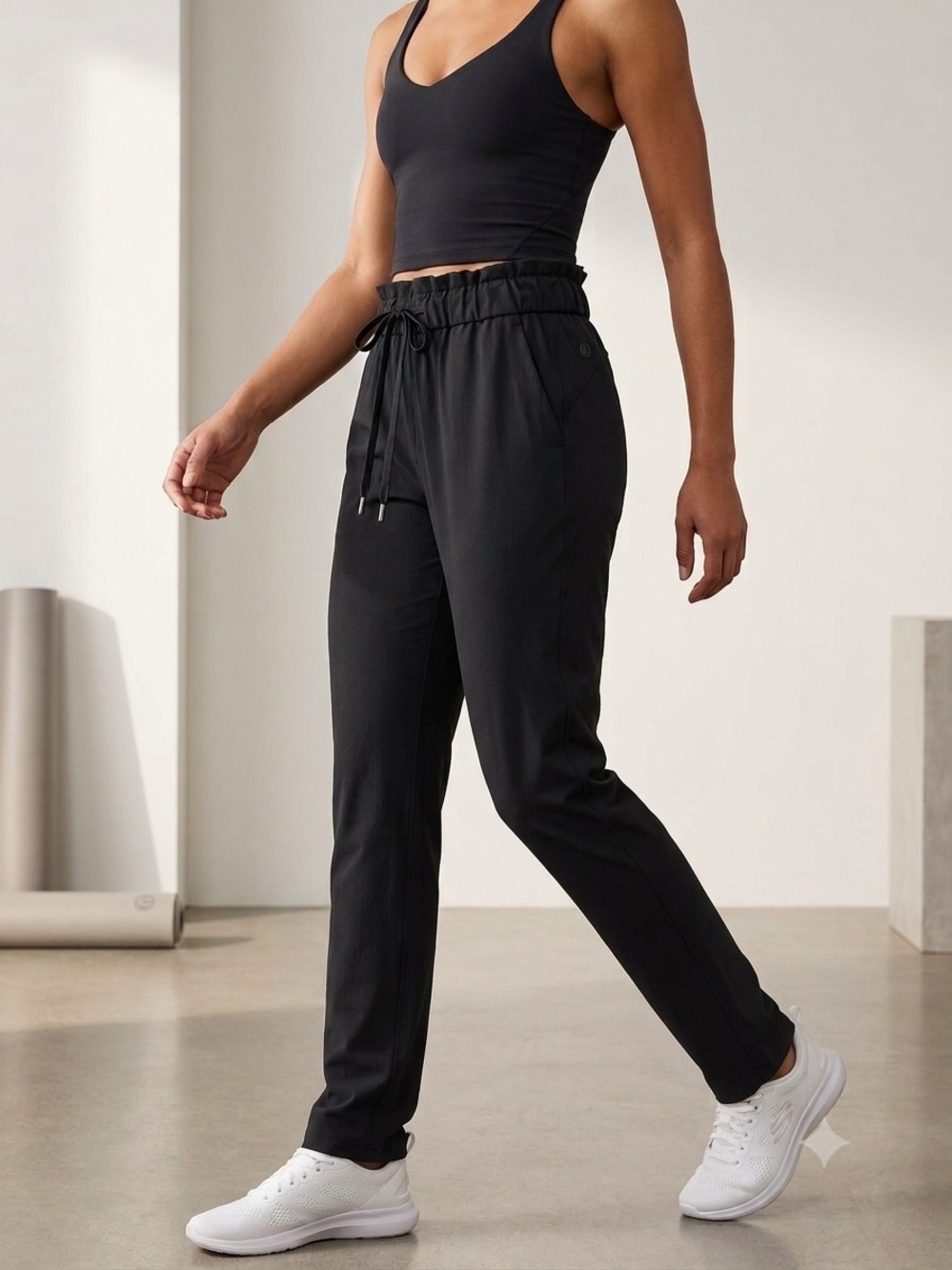 lululemon Black Drawcord Waist Jogger Pants
